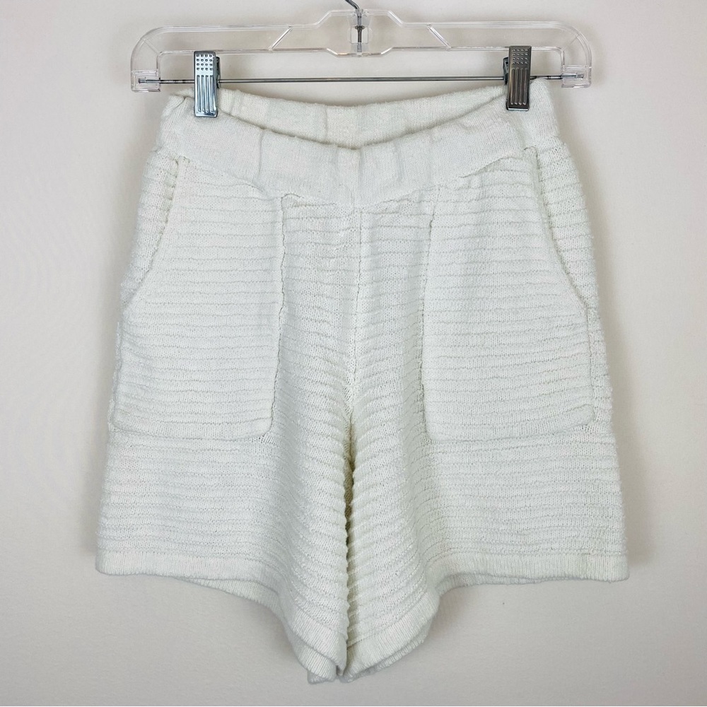 Free People‎ Beach White Knit Shorts